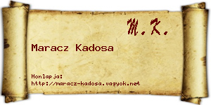Maracz Kadosa névjegykártya